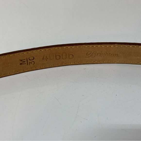 Brighton Brown Leather Belt with Silver Buckle - Picture 8 of 11